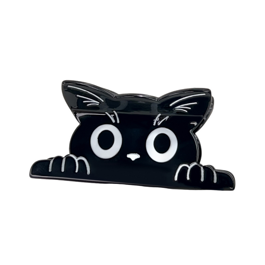 Black Cat Hair Clips – Cute Acrylic Hair Accessories | SHB Studio