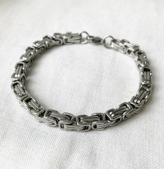 Tarnish Resistant Stainless Steel Byzantine Chain Bracelets