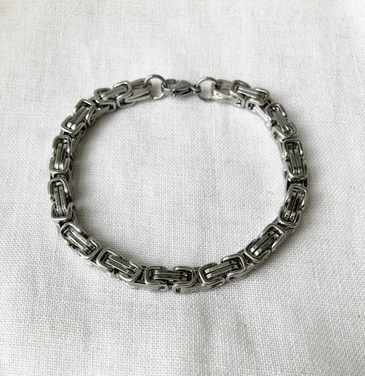 Tarnish Resistant Stainless Steel Byzantine Chain Bracelets 2