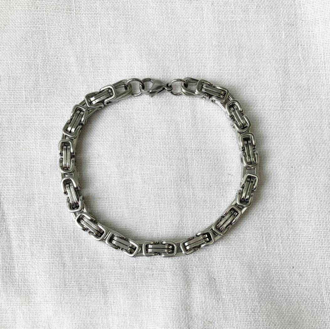 Tarnish Resistant Stainless Steel Byzantine Chain Bracelets 3
