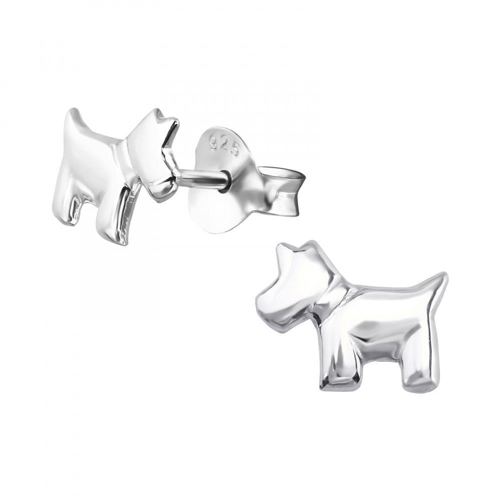 sliver dog style earring 1