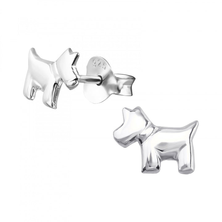 sliver dog style earring 1