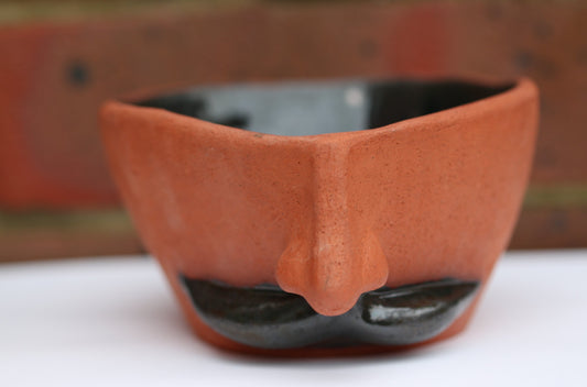 Handmade Terracotta Moustache Bowl