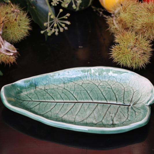 Green Leaf Dish Handmade