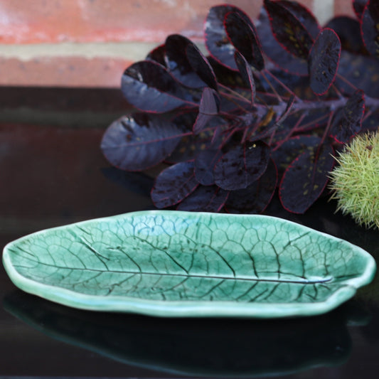 Handmade Green Leaf Dish