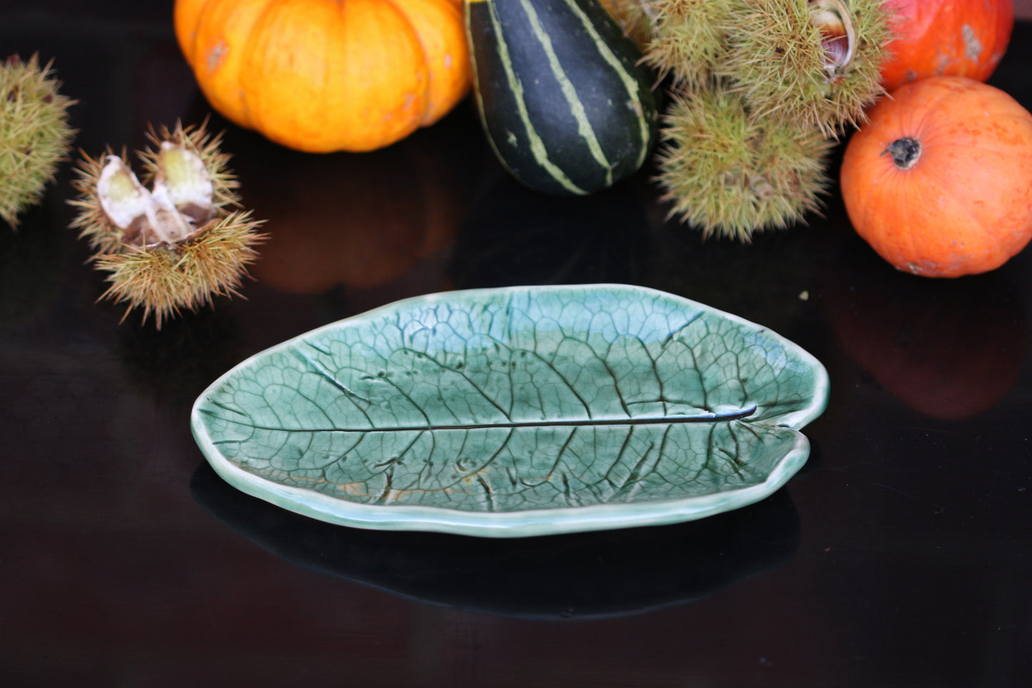 Handmade Green Leaf Dish