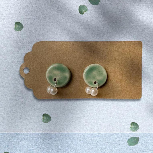 Light Green and Pearl Studs