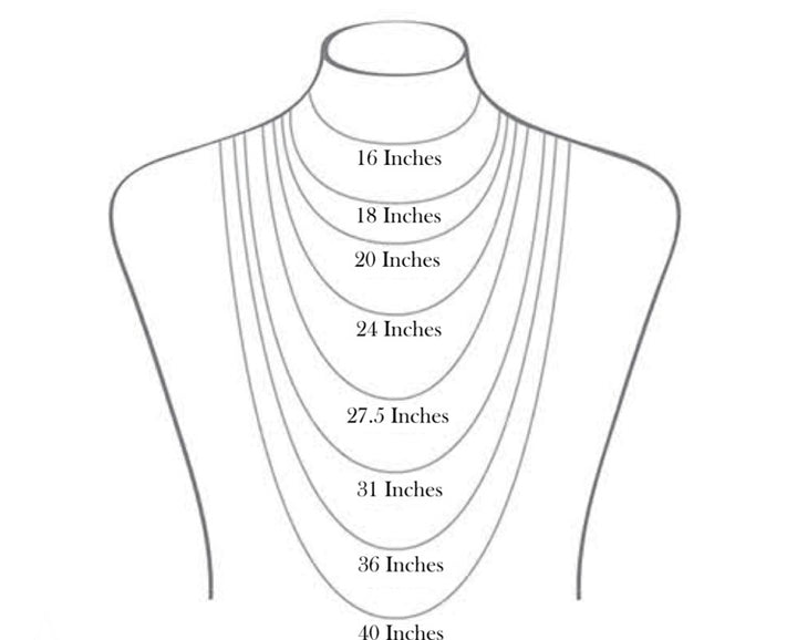 Necklace length size chart