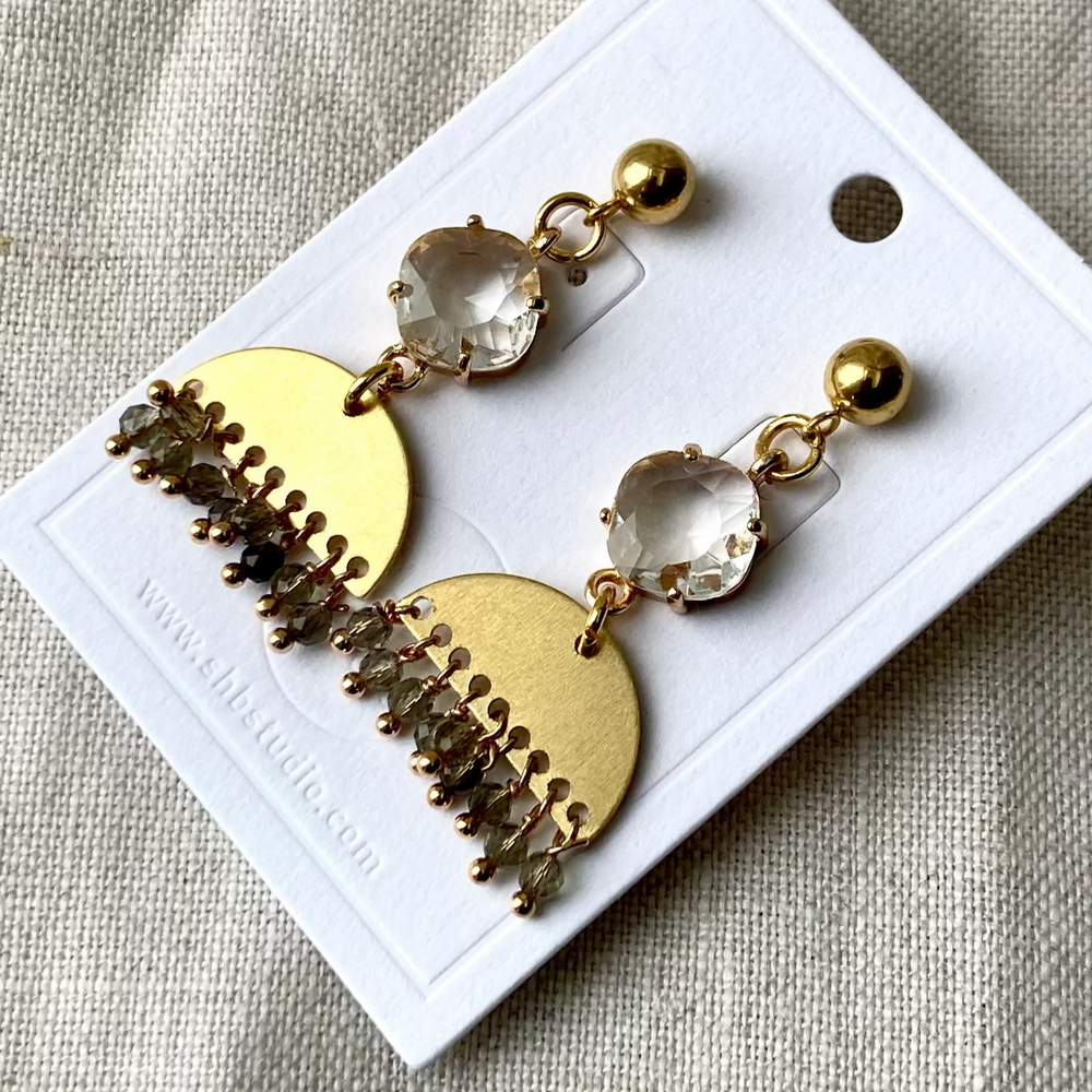 Crystal Ball Earrings and Beads 