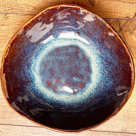 Unique Combo Glaze Bowl | Stoneware Ceramic