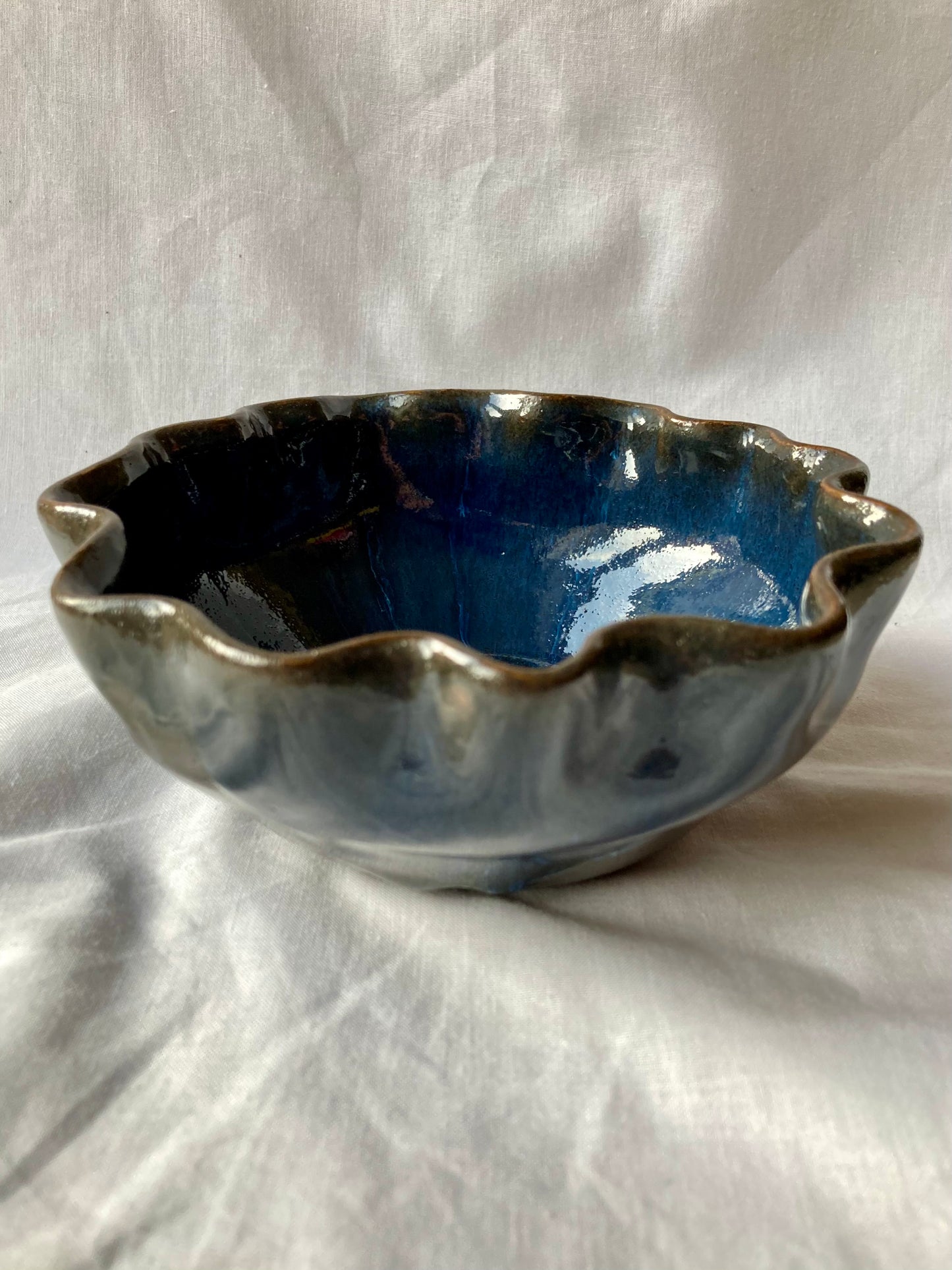 Blue Flower shape Bowl | Ceramic