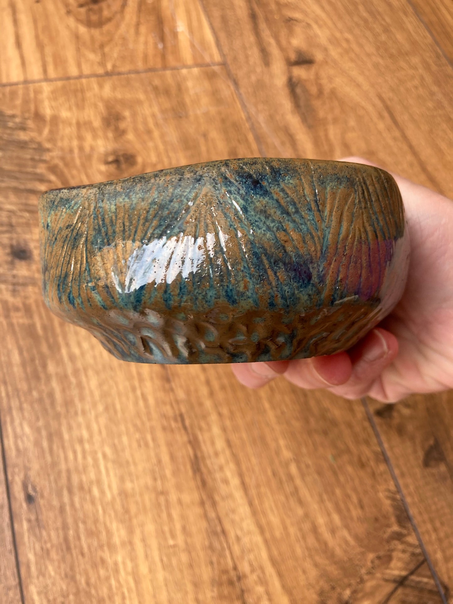 Blue ceramic Rustic Bowl