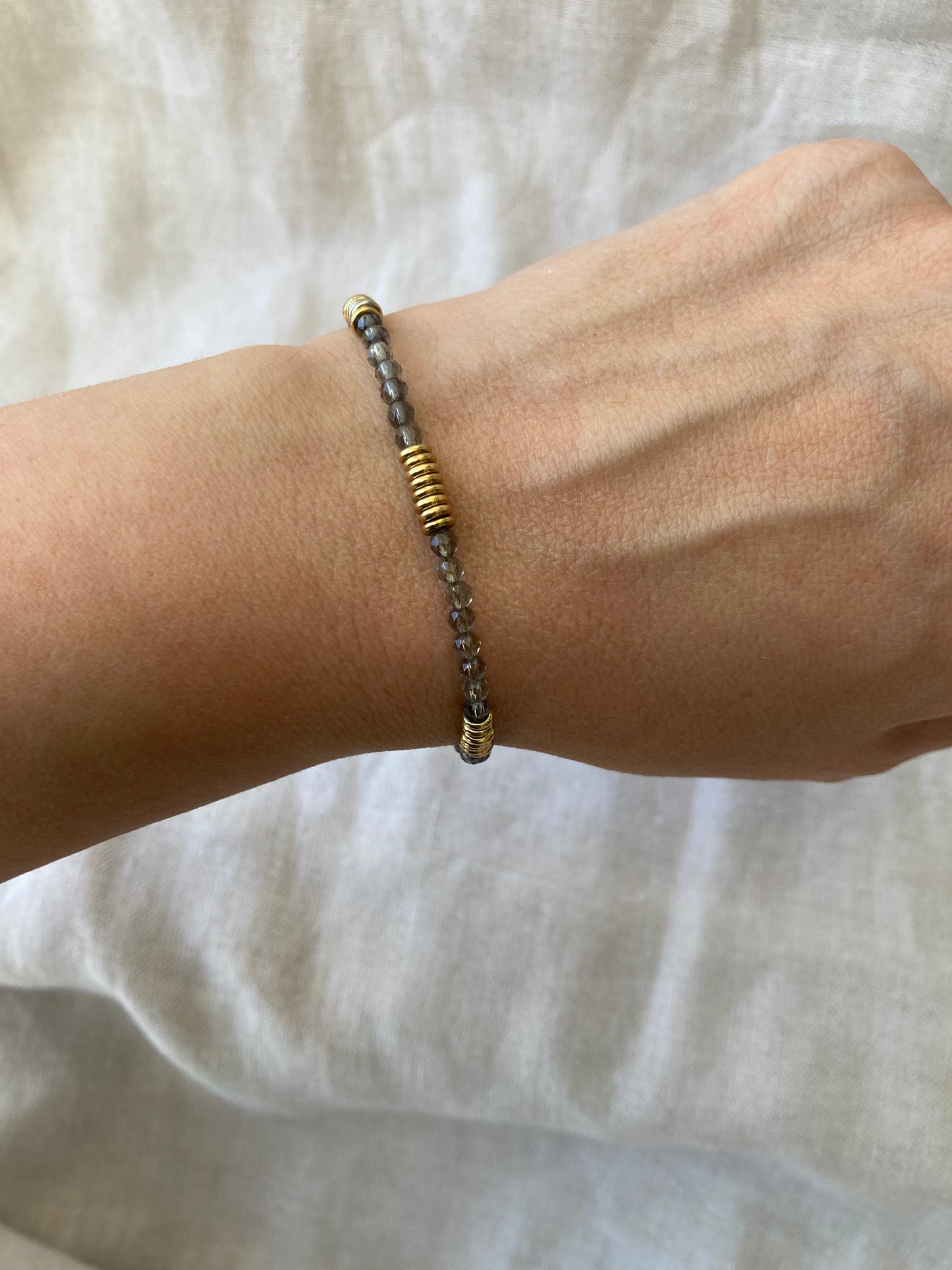 Handmade Bracelet - Gray Bead