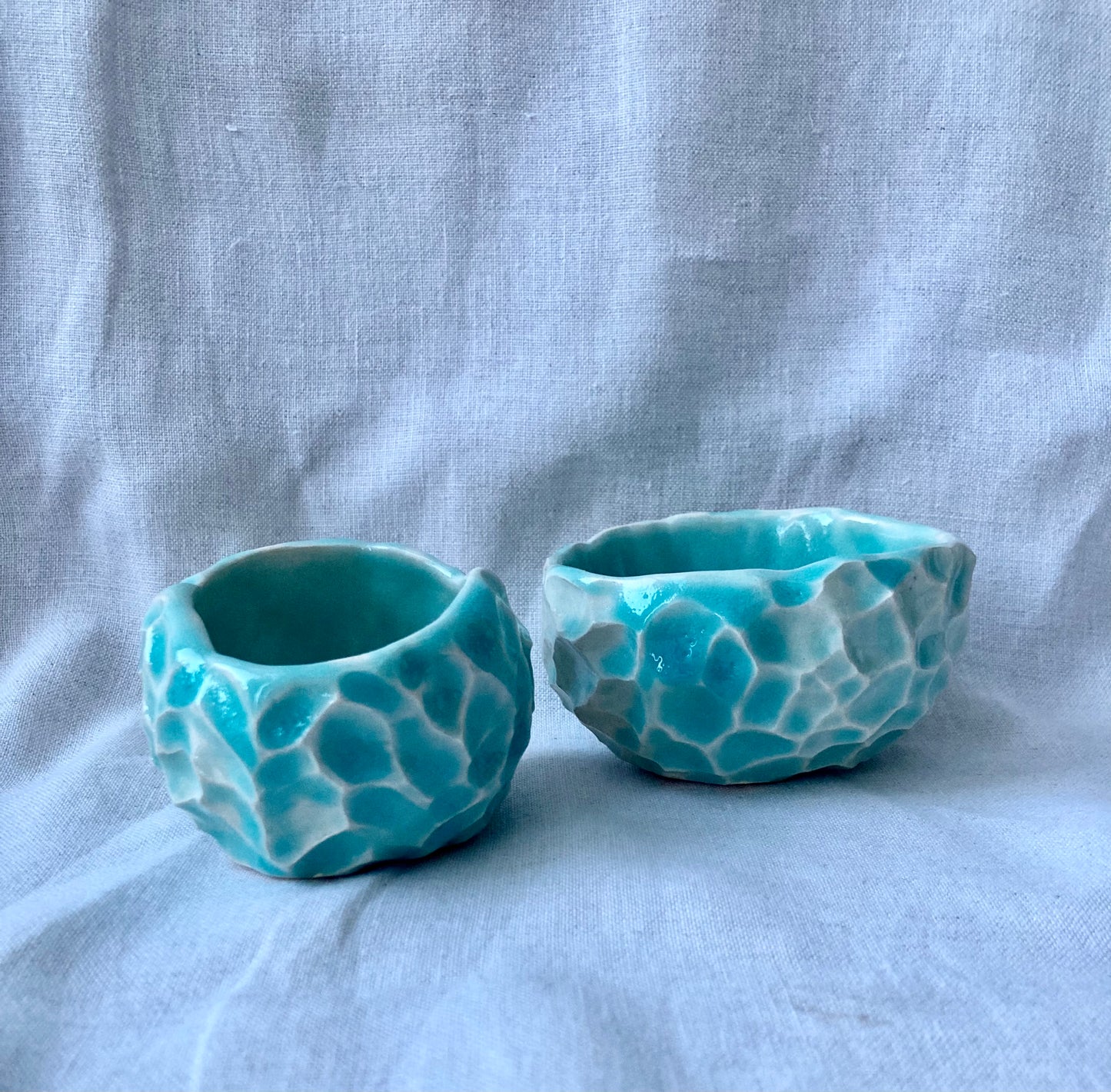 One of a kind Set of 2 small pot | Handmade Ceramic
