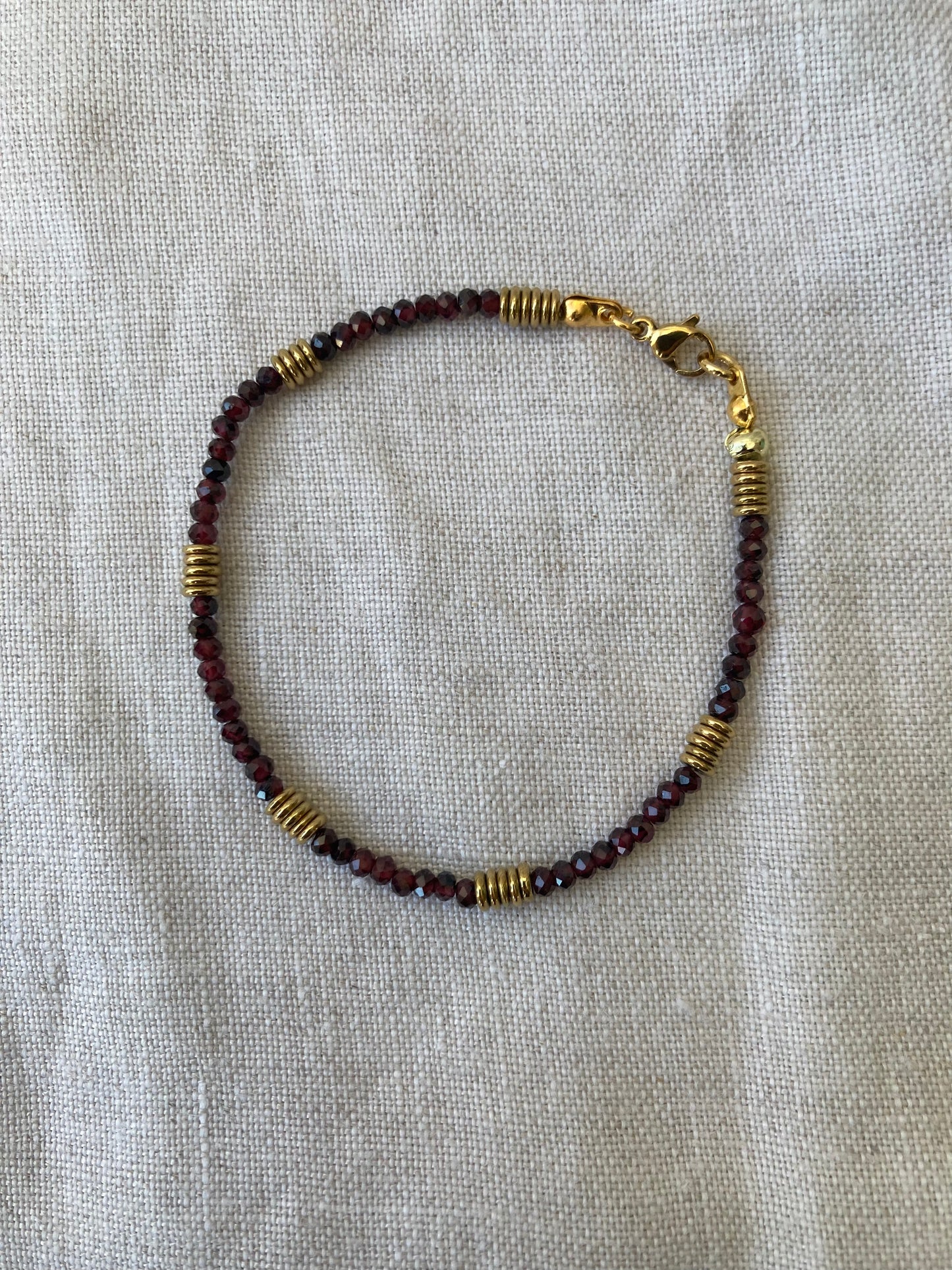Handmade Bracelet - Dark Red Bead