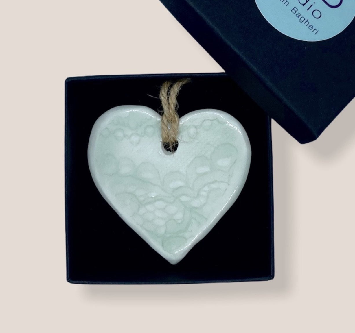 decorative heart tag