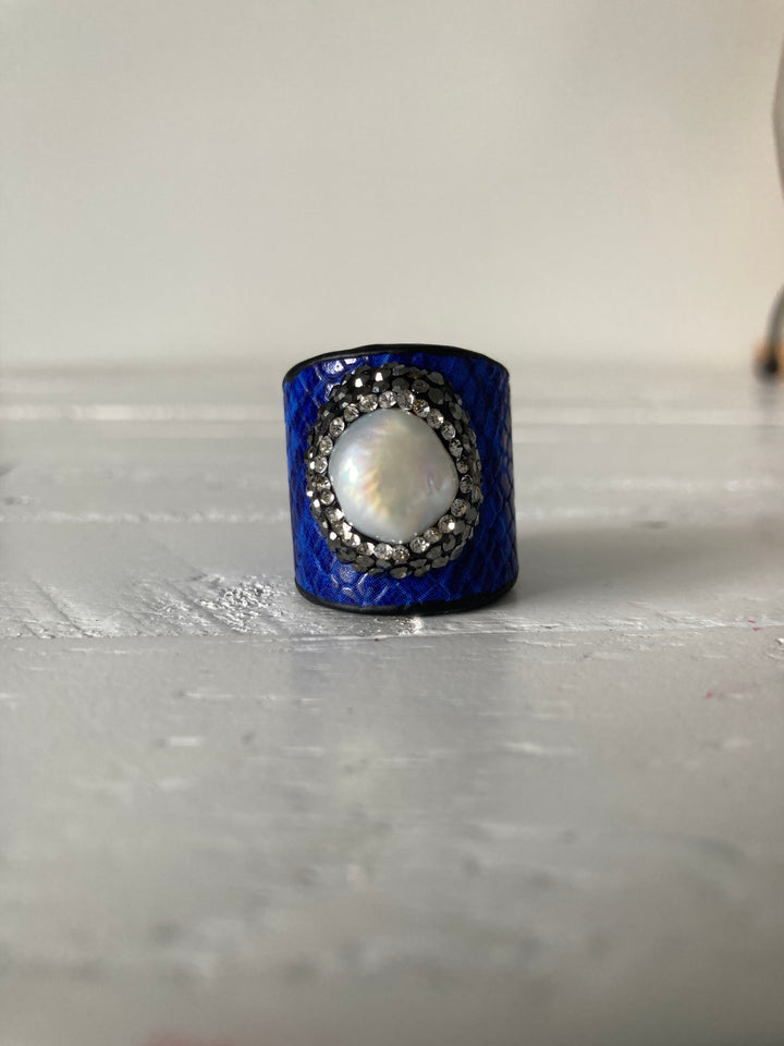 Bold blue gemstone cocktail ring