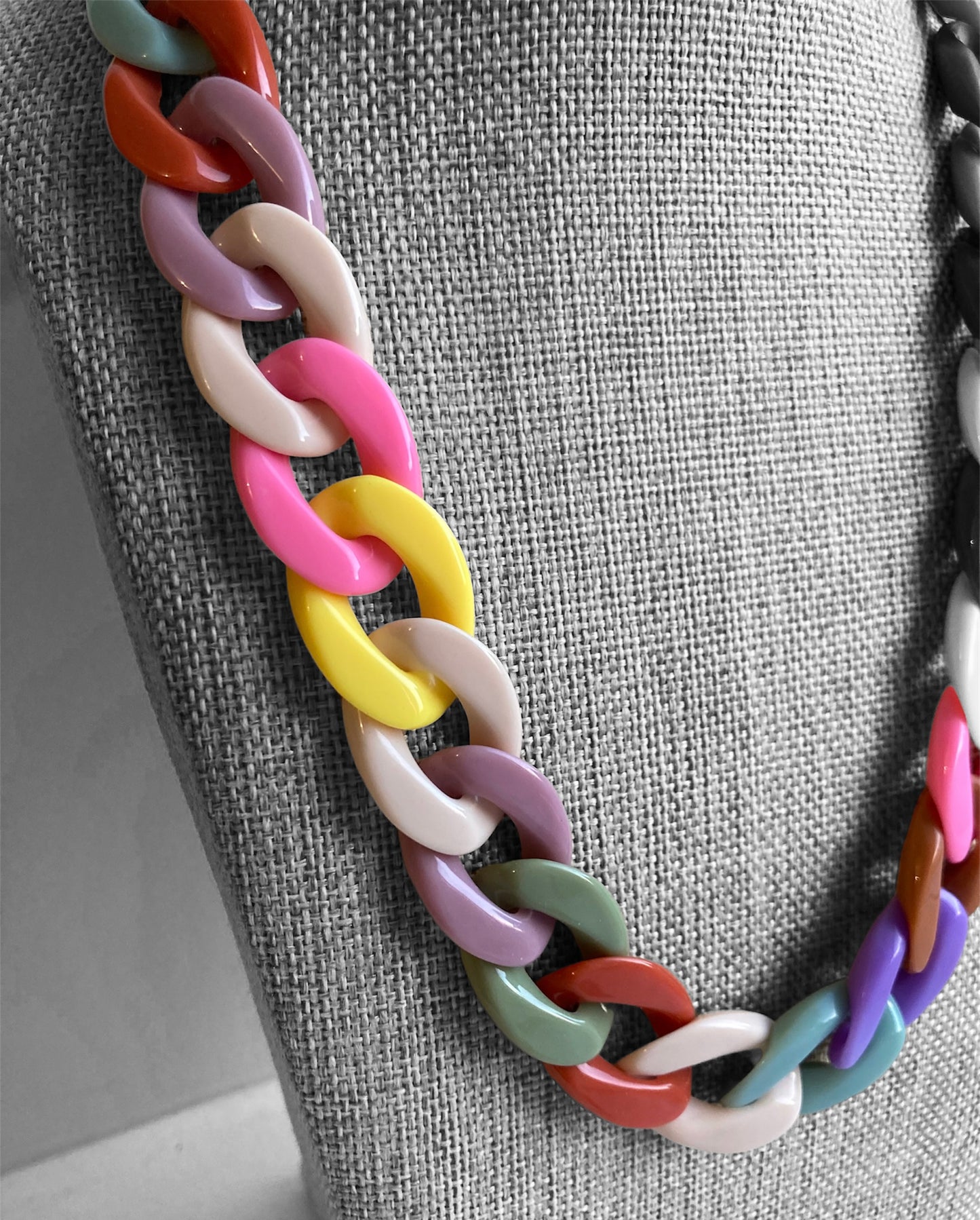 Pastel Colours Summer Acrylic Necklace