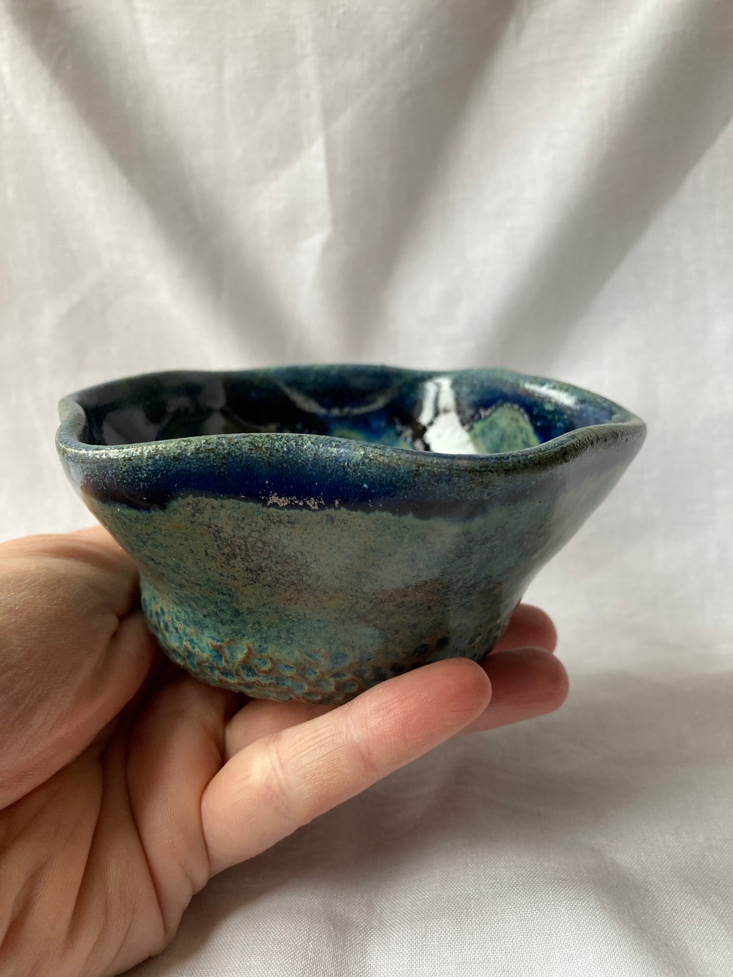Ocean Blue Flower Shape Bowl